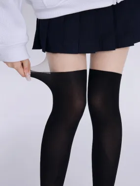 JK style stockings-effect tights
