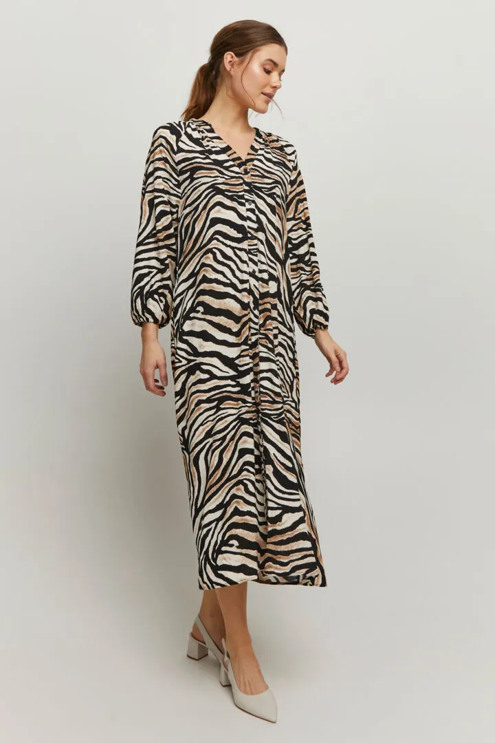 Joella Long Shirt Dress - Cement Mix