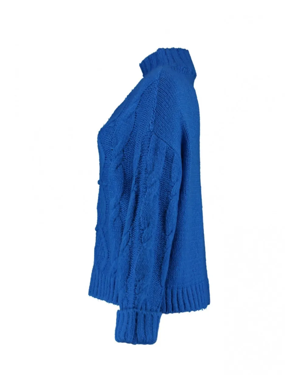 Kalina Royal Blue High Neck Pullover