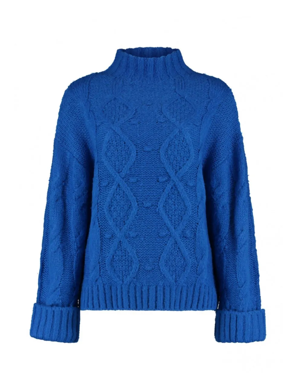 Kalina Royal Blue High Neck Pullover