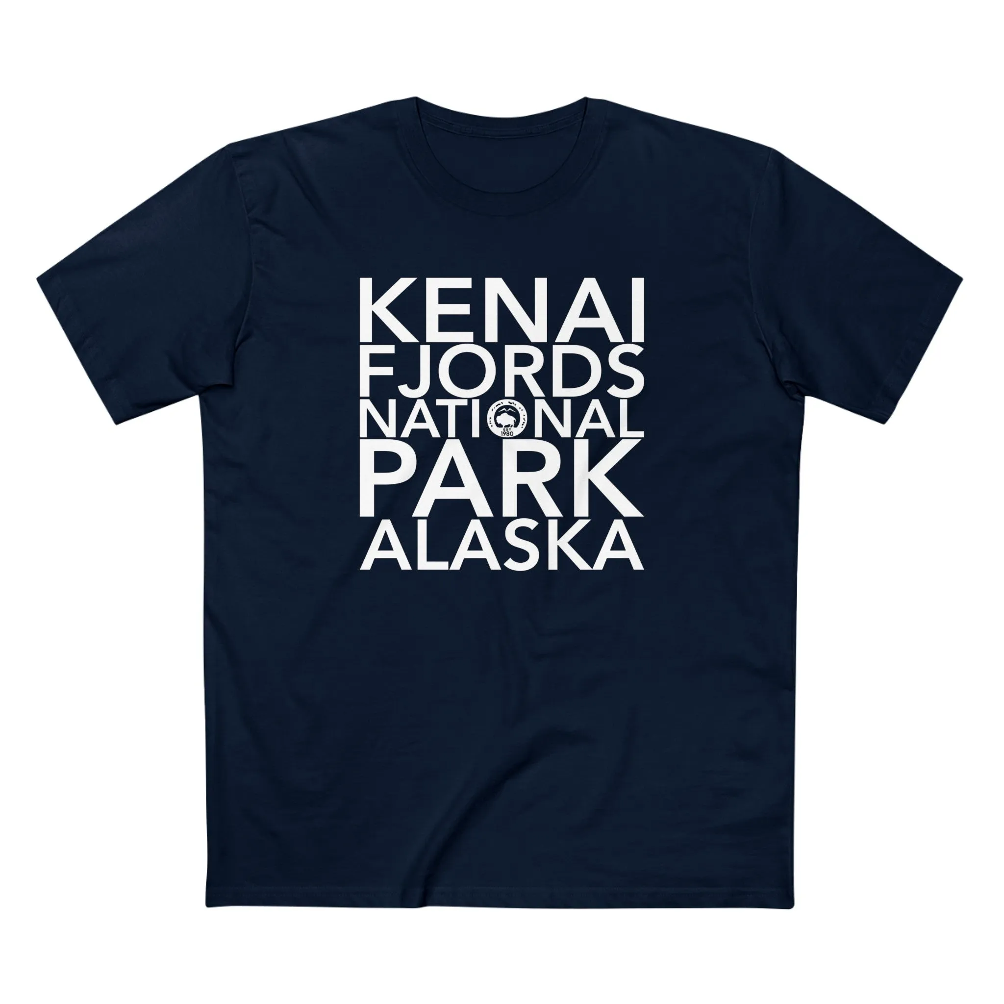 Kenai Fjords National Park T-Shirt Block Text