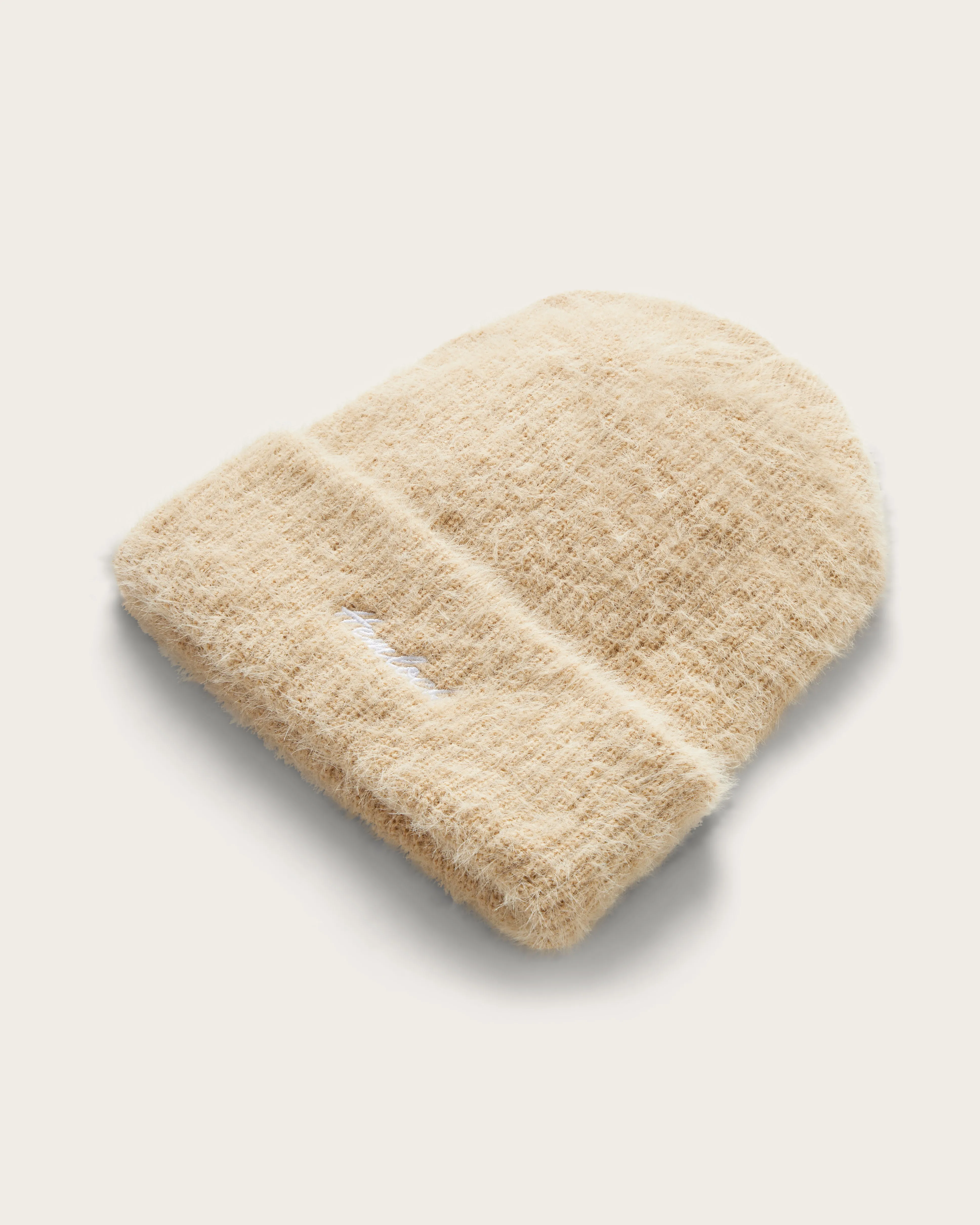 Kids Ivy Fuzzy Beanie in Oat