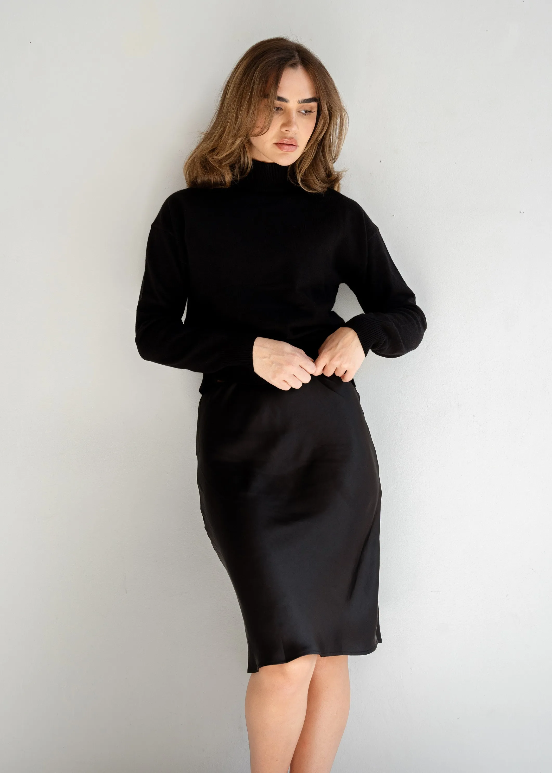 Knit Mockneck Boxy Top