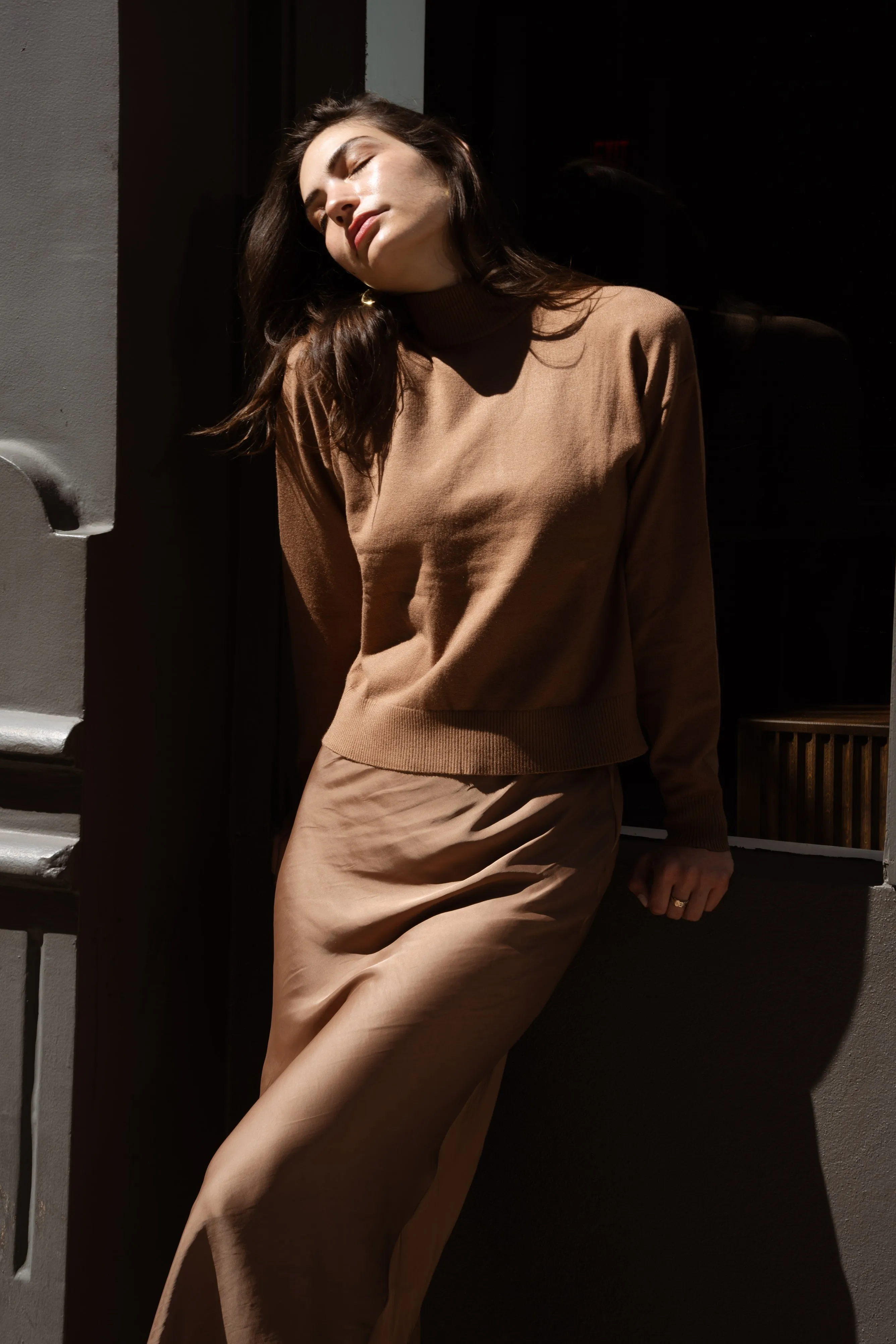 Knit Mockneck Boxy Top