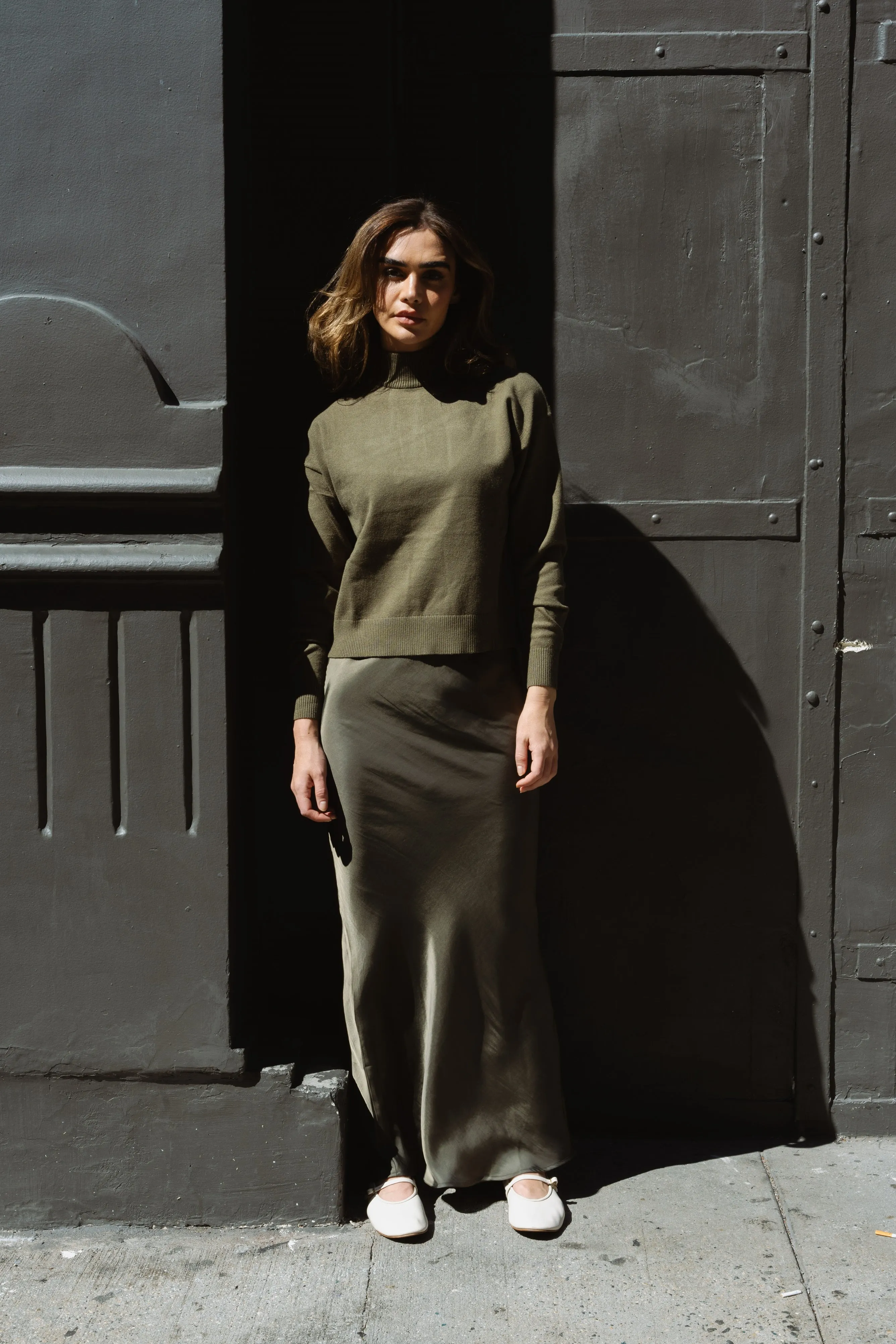 Knit Mockneck Boxy Top