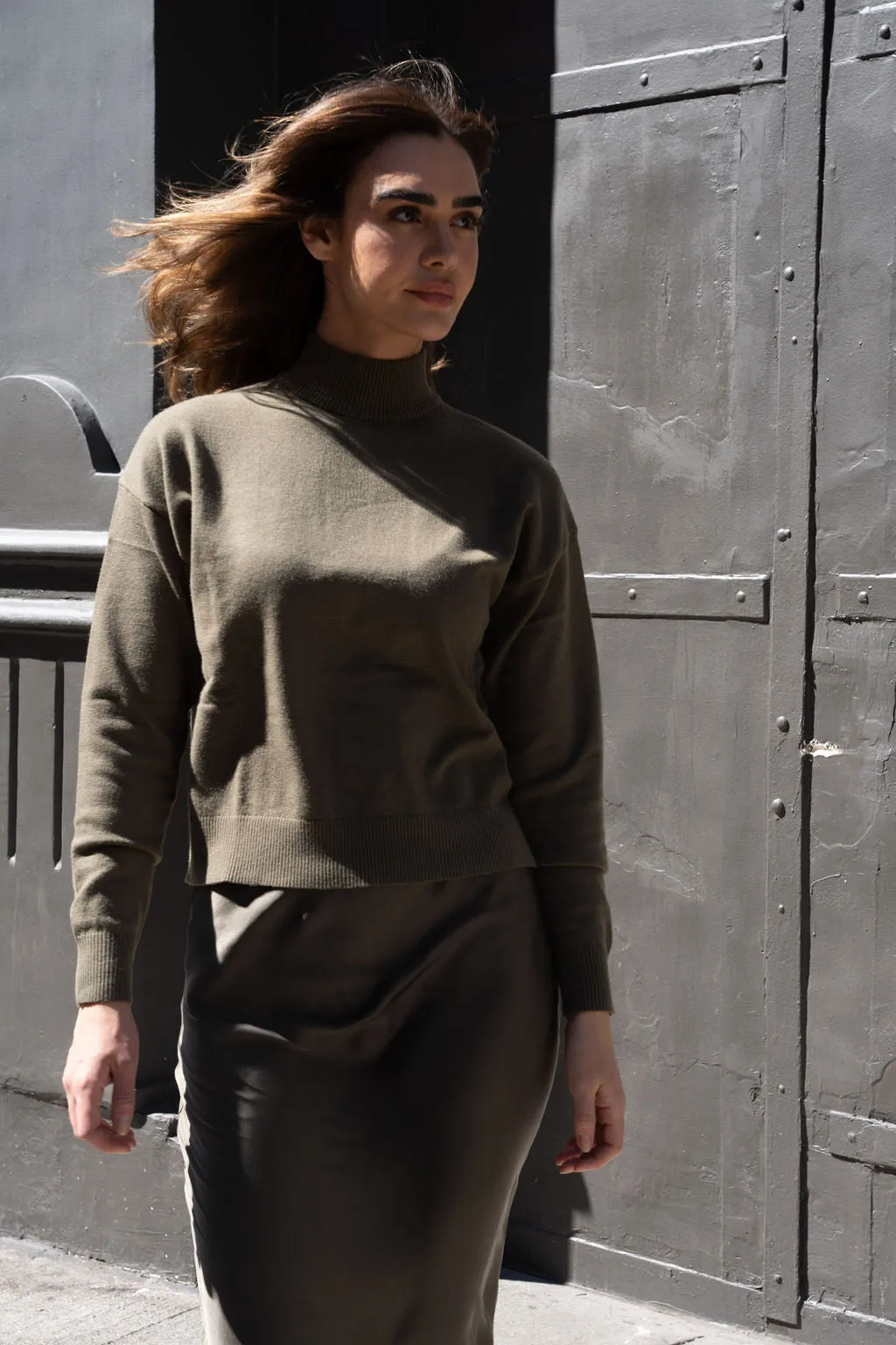 Knit Mockneck Boxy Top