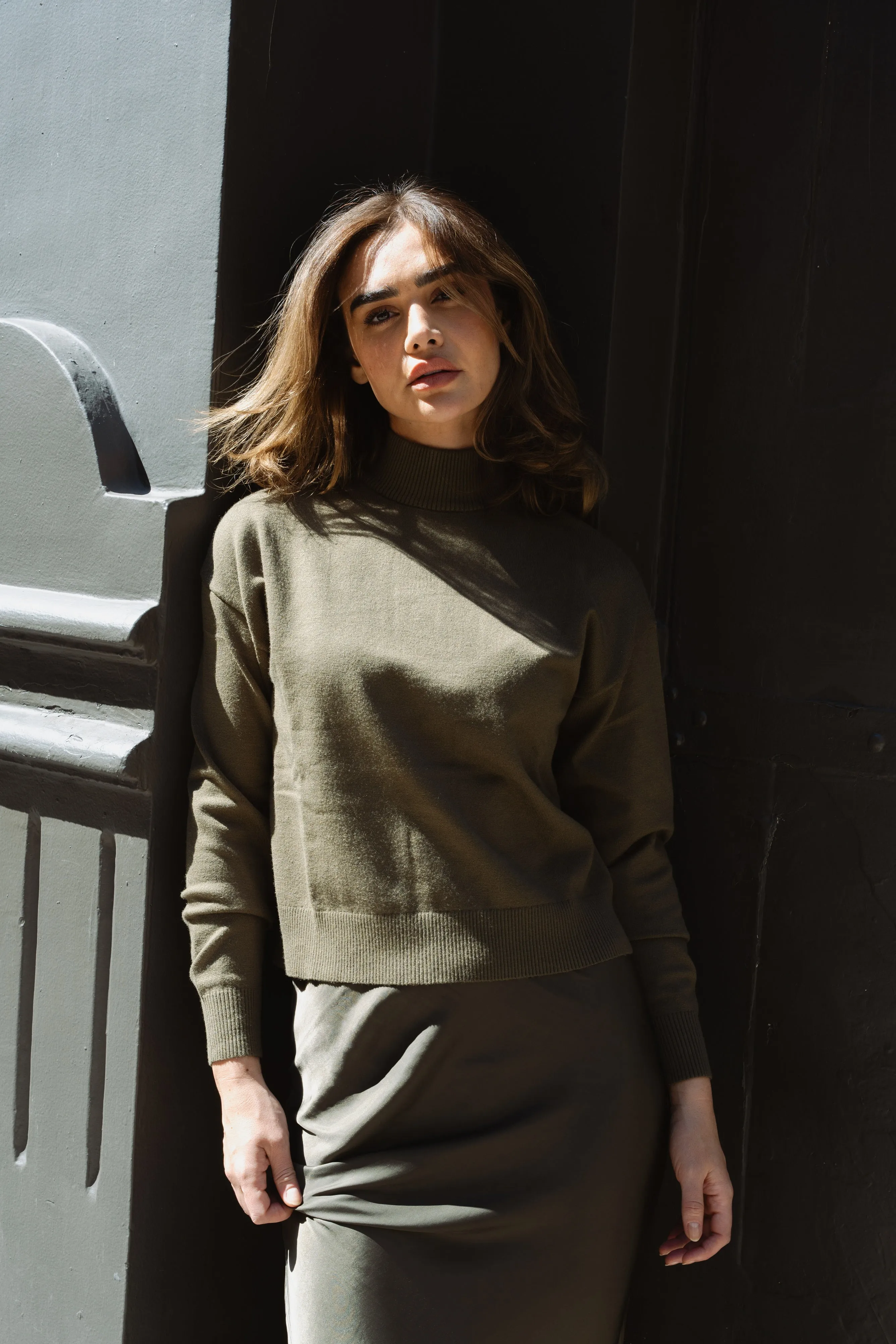 Knit Mockneck Boxy Top