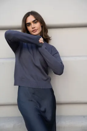 Knit Mockneck Boxy Top
