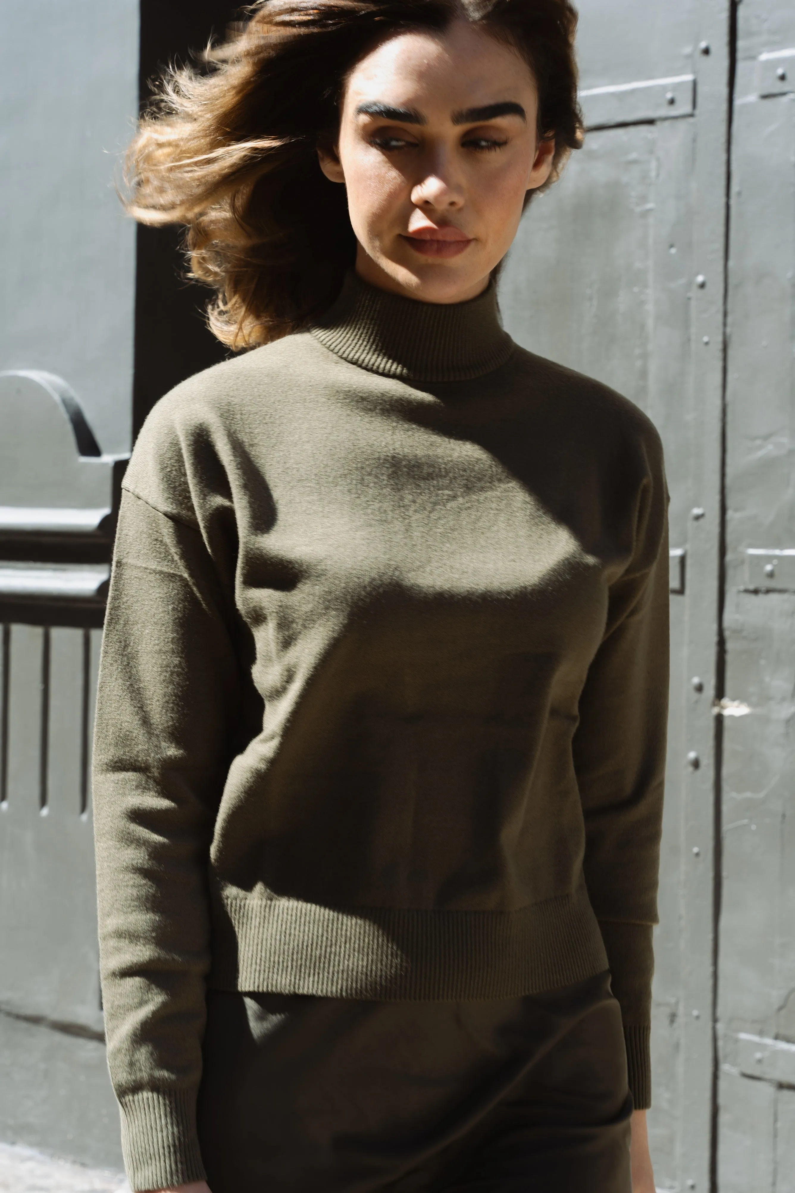 Knit Mockneck Boxy Top