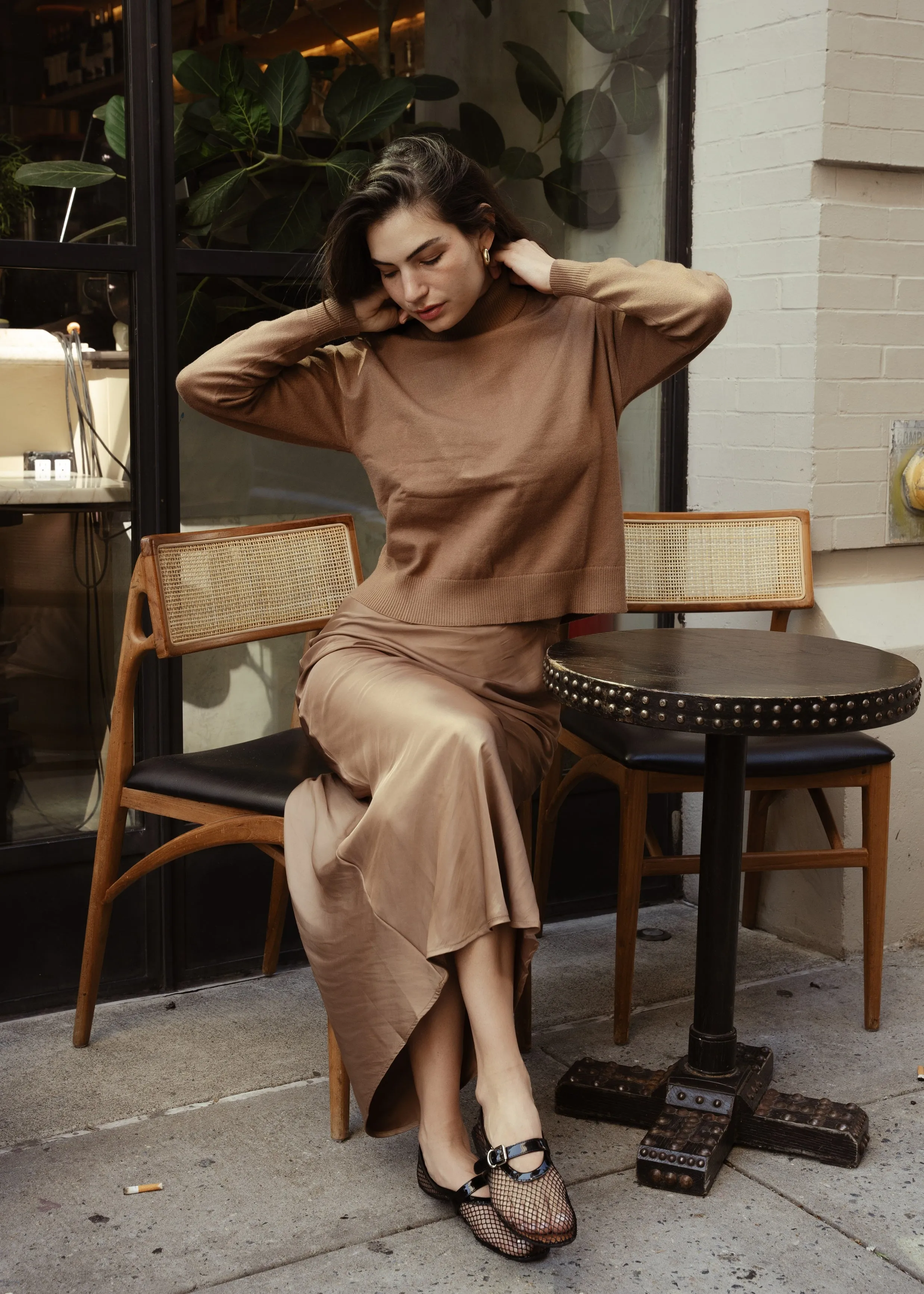 Knit Mockneck Boxy Top