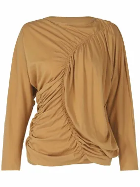 Leaf Vein Jersey Knit Top