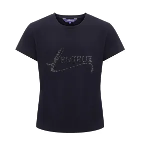 Lemieux Young Rider Diamante T-Shirt - Navy