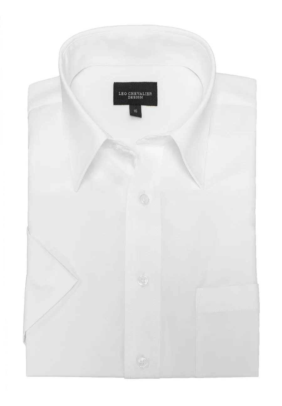 Leo Chevalier 100% Micro Polyester Easy Care Dress Shirt