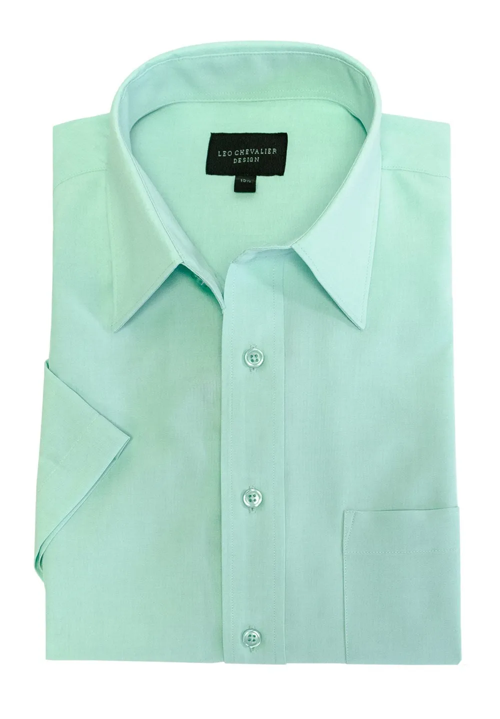 Leo Chevalier 100% Micro Polyester Easy Care Dress Shirt