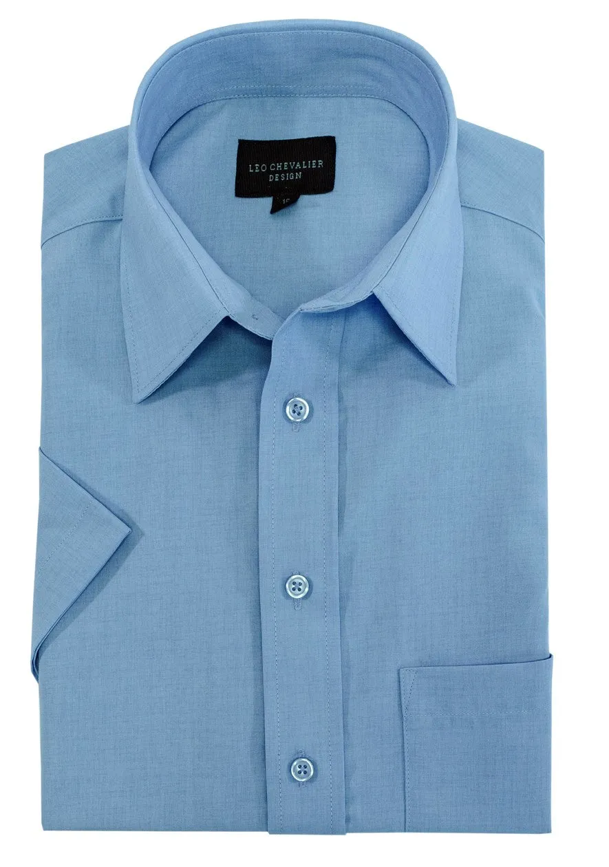 Leo Chevalier 100% Micro Polyester Easy Care Dress Shirt
