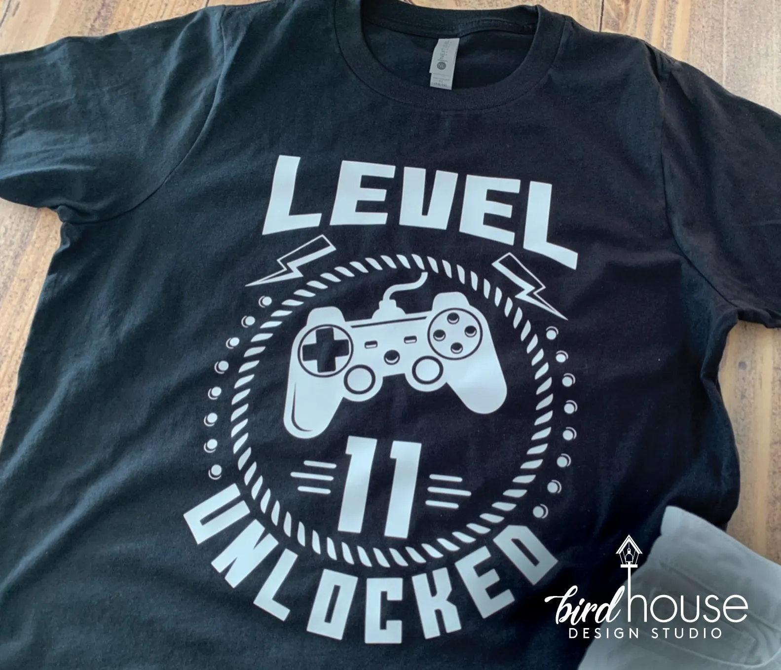 Level Unlocked, Gamer Birthday Video Game Shirt, Cute Shirt, Personalized Any Age or Color