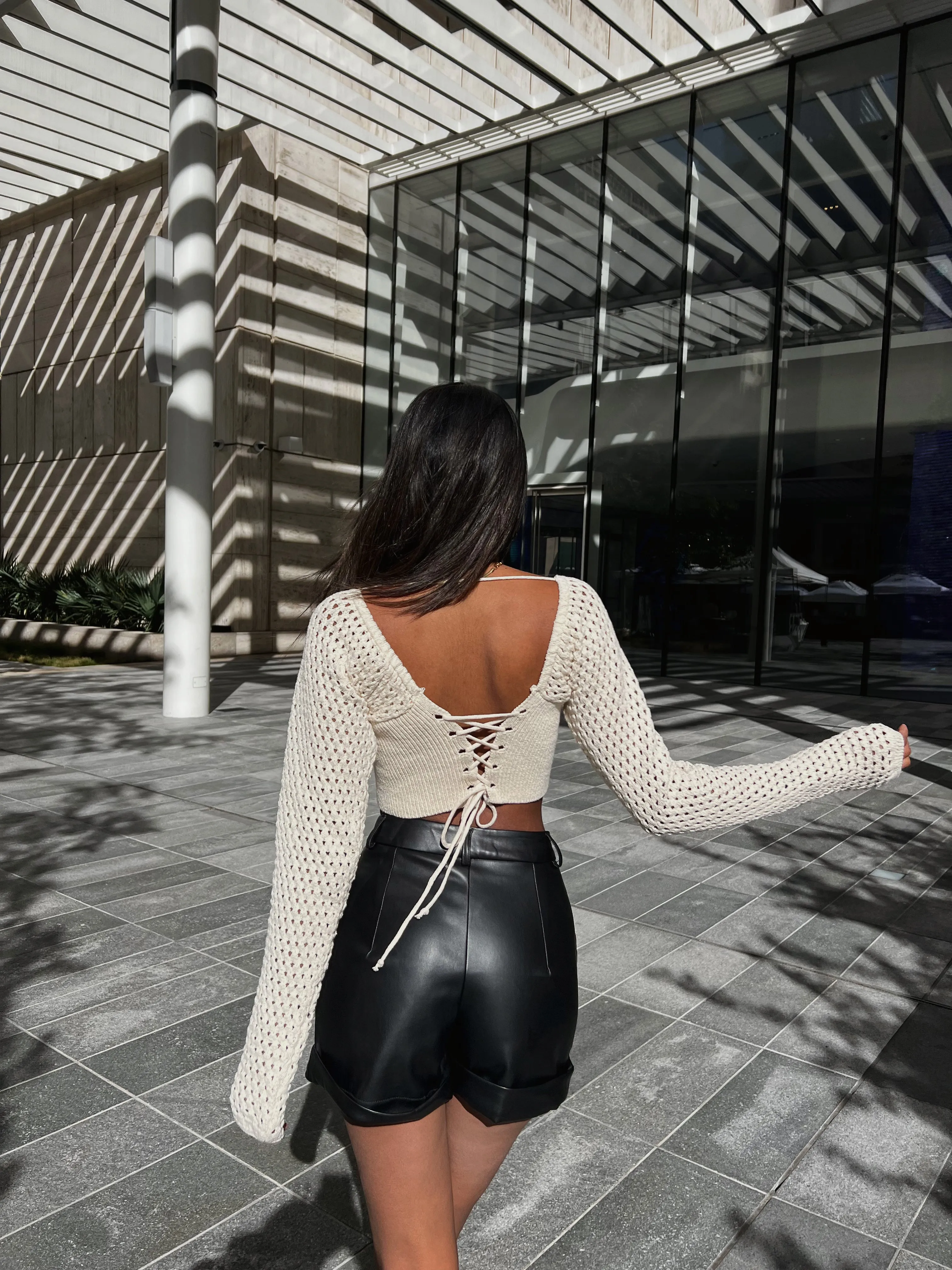 Lexy Open Back Knit Crop