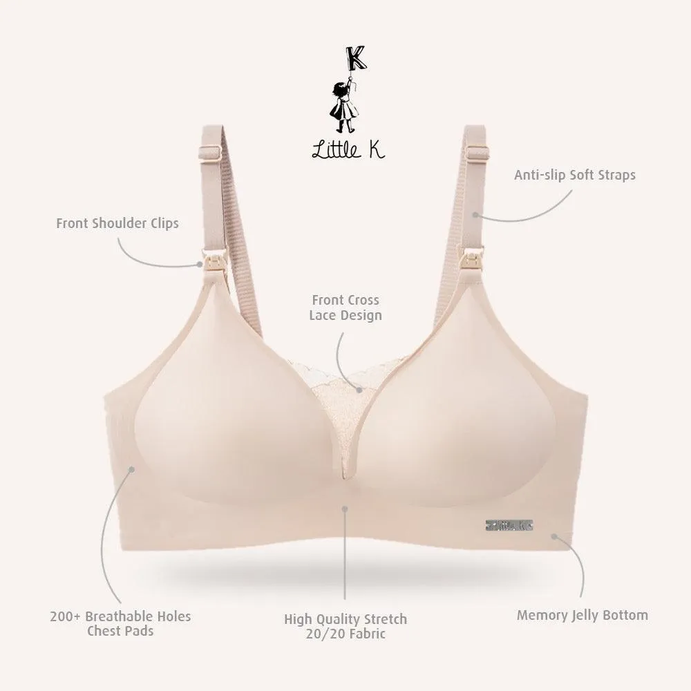 Little K Mesh T-Shirt Nursing Bra - Nude