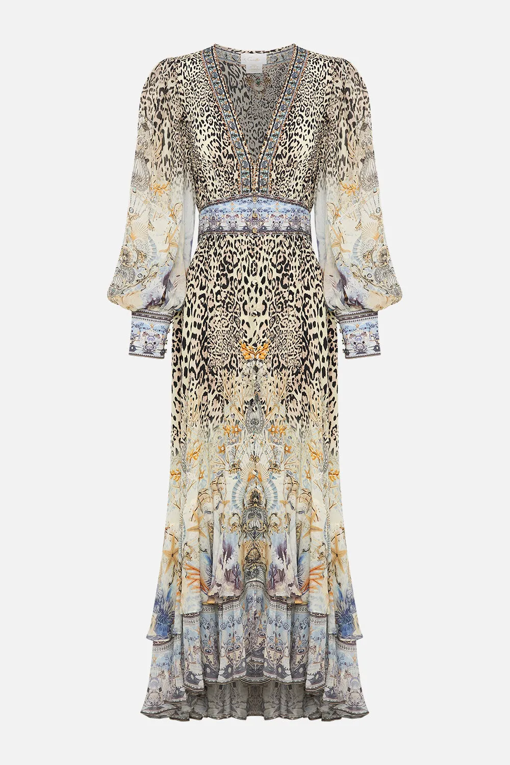 LONG BUTTON FRONT DRESS SEAHORSE SONNET