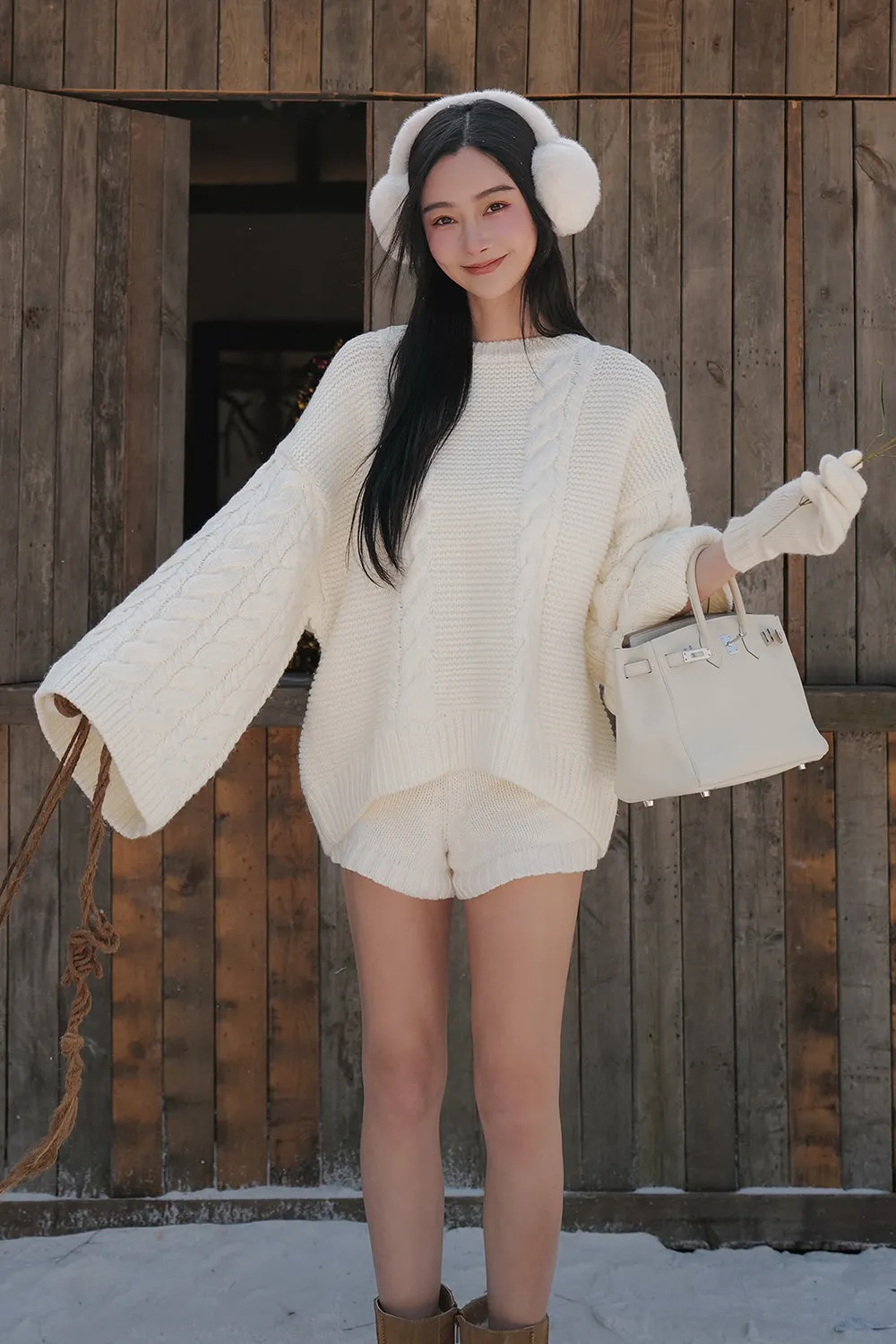 軟糯針織寬鬆毛衣<br>Oversized Chunky Knit Sweater