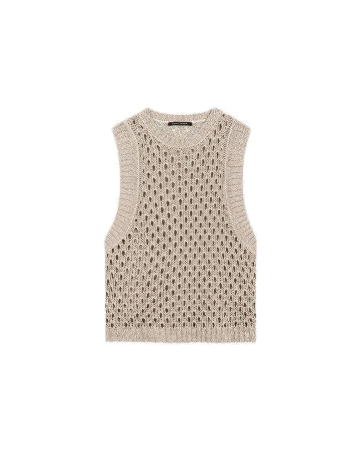 Luisa Cerano Mesh Look Tank Top