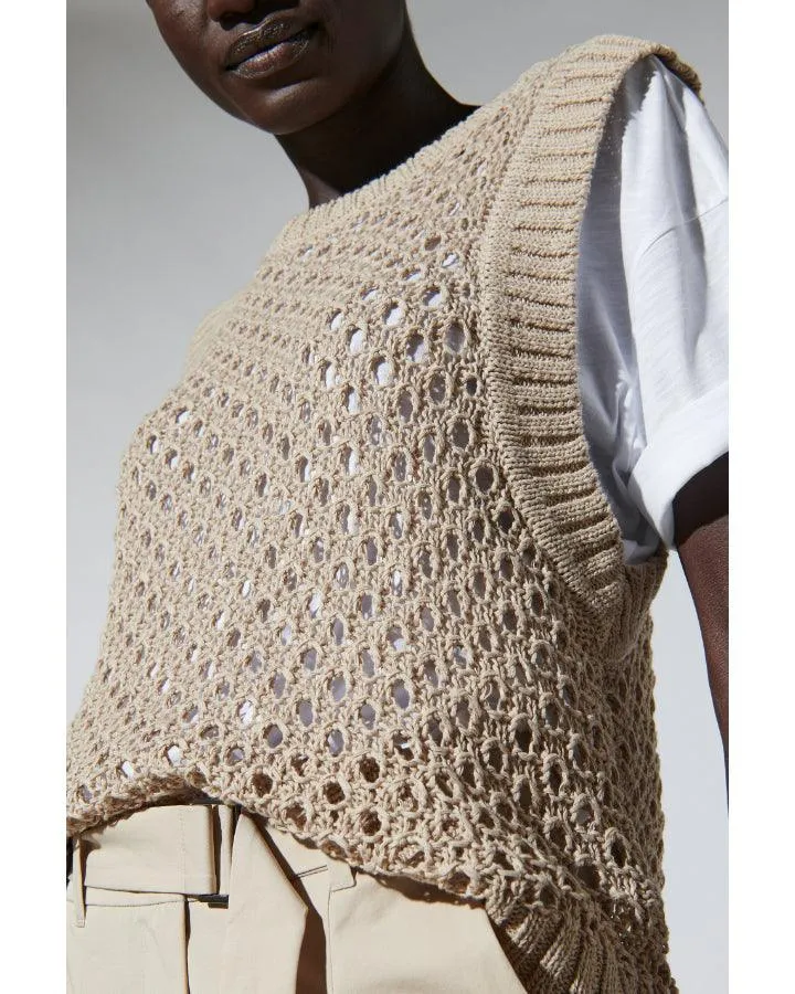 Luisa Cerano Mesh Look Tank Top