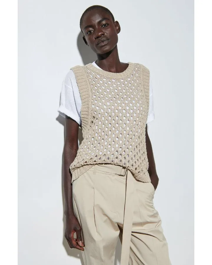 Luisa Cerano Mesh Look Tank Top