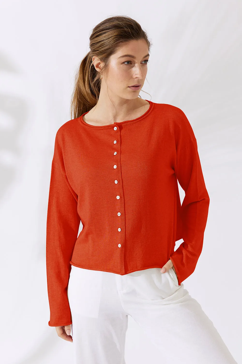 Malta Reversible Button Cardi - Last Chance