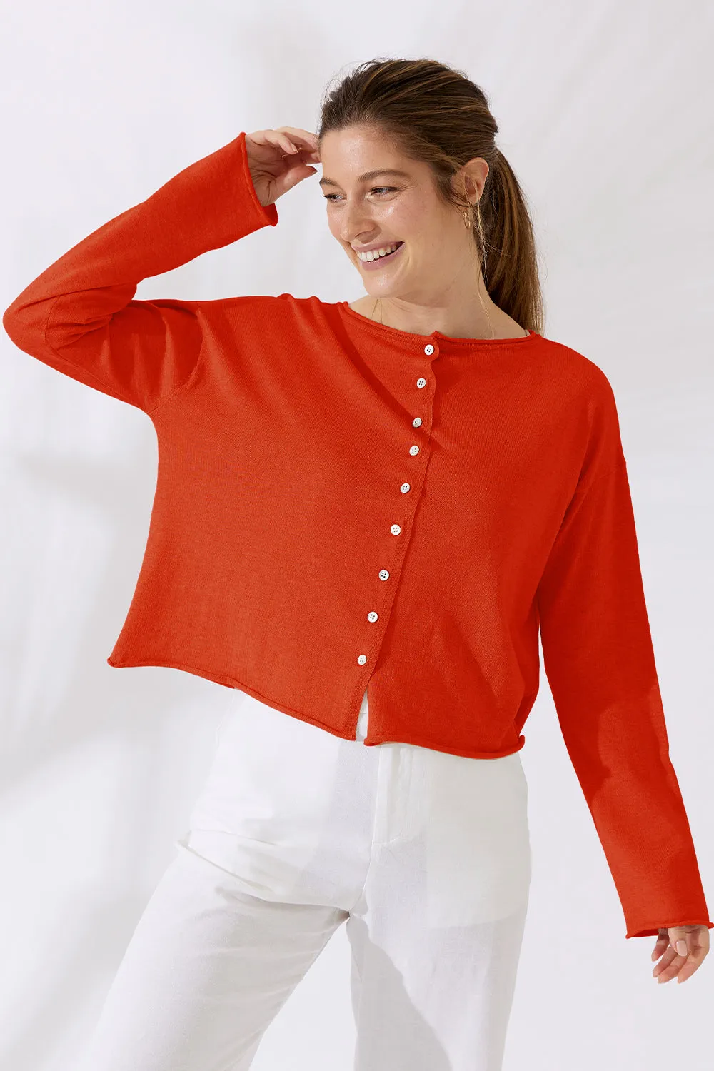 Malta Reversible Button Cardi - Last Chance