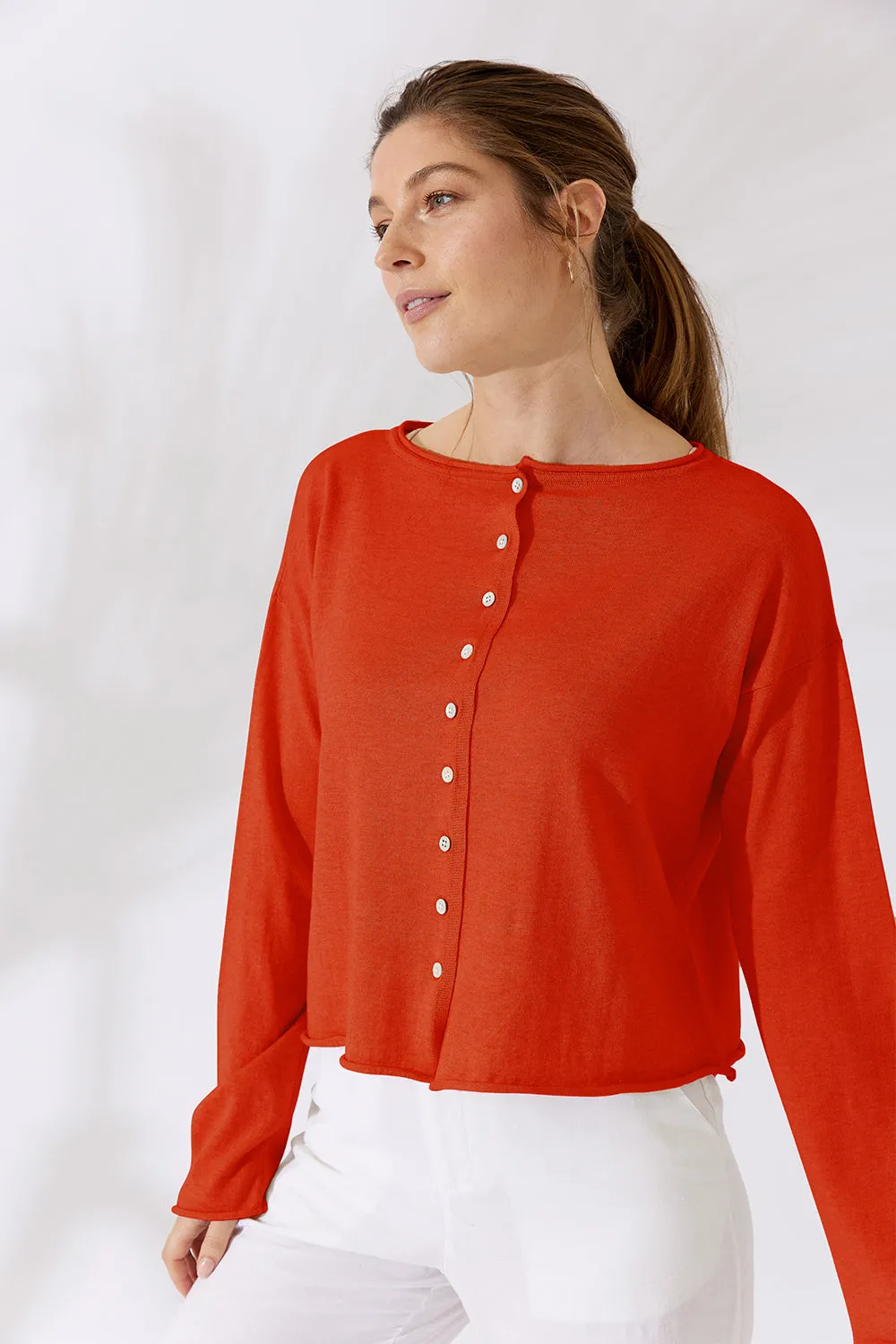 Malta Reversible Button Cardi - Last Chance