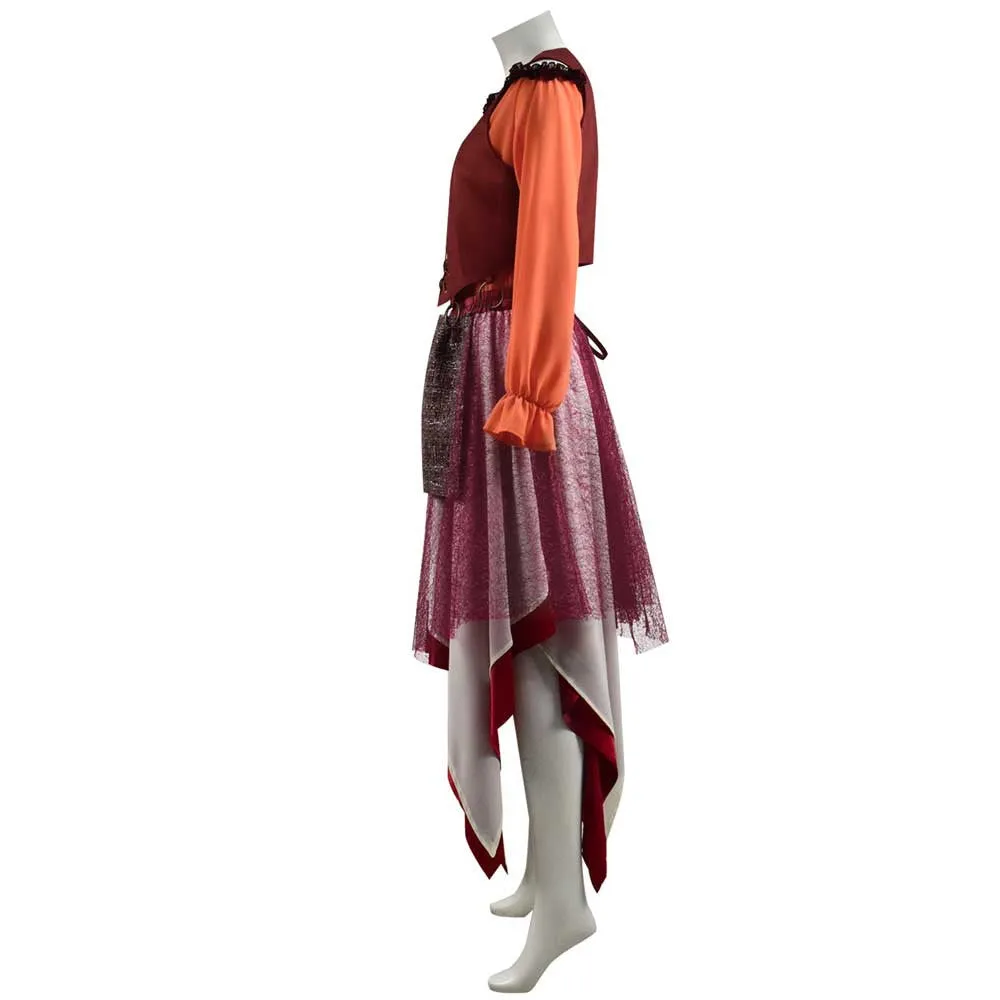 Mary Sanderson Costumes Hocus Pocus Cosplay Halloween Carnival Cosplay Dress