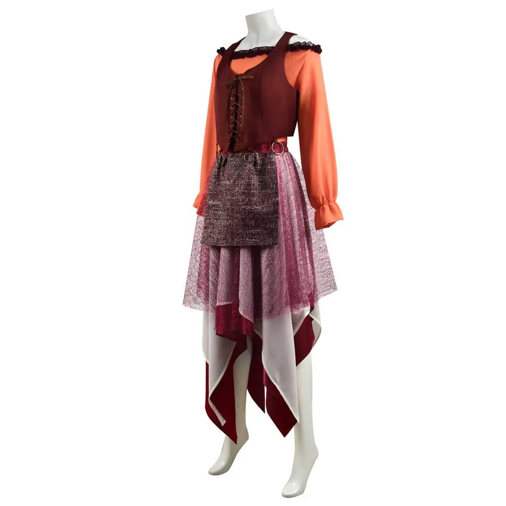 Mary Sanderson Costumes Hocus Pocus Cosplay Halloween Carnival Cosplay Dress