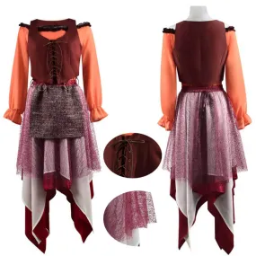 Mary Sanderson Costumes Hocus Pocus Cosplay Halloween Carnival Cosplay Dress