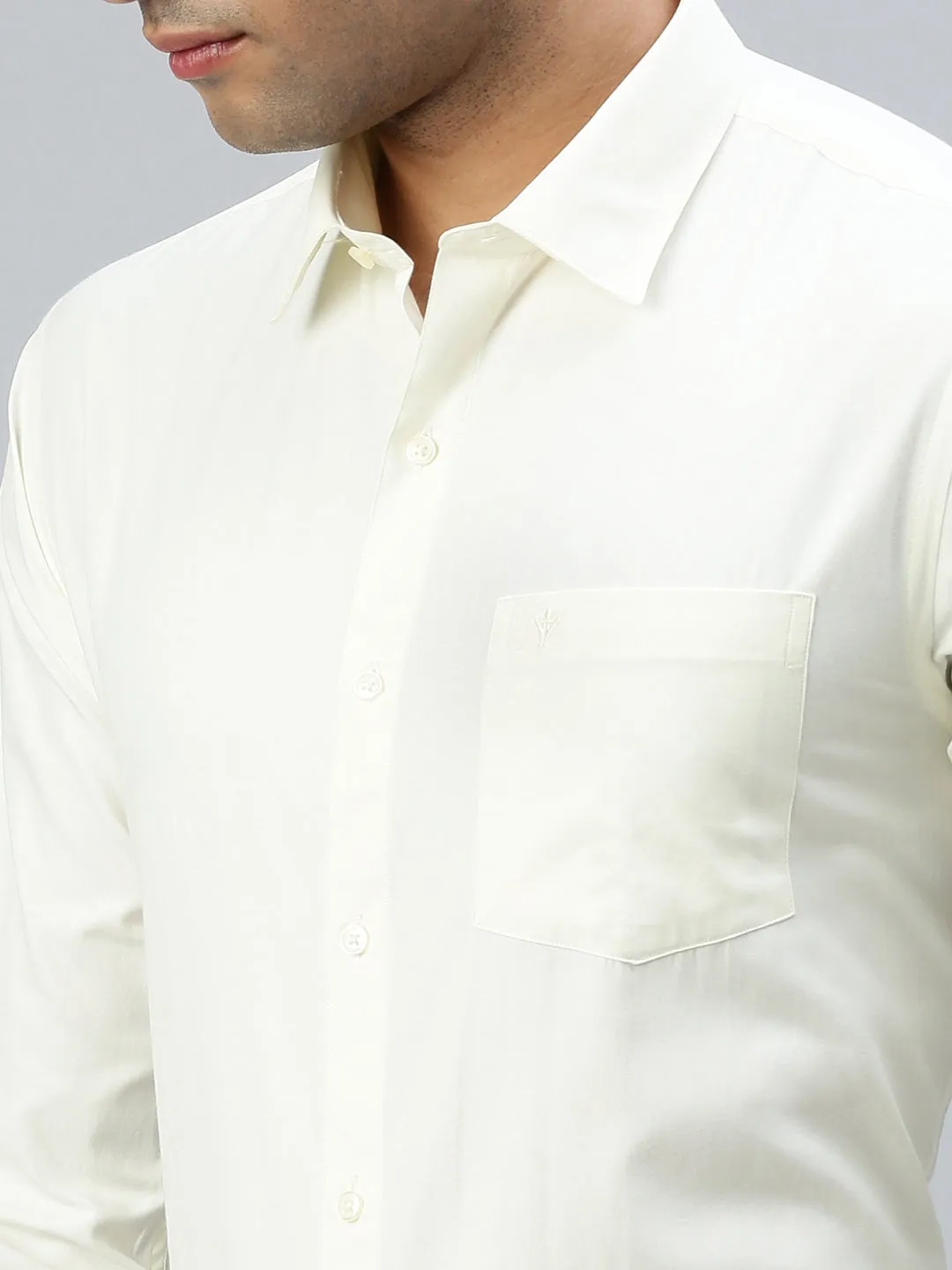 Men Cotton Rich Shirt Cream Vivaham