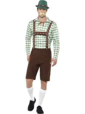 Men's Alpine Bavarian Oktoberfest German Lederhosen Fancy Dress Costume