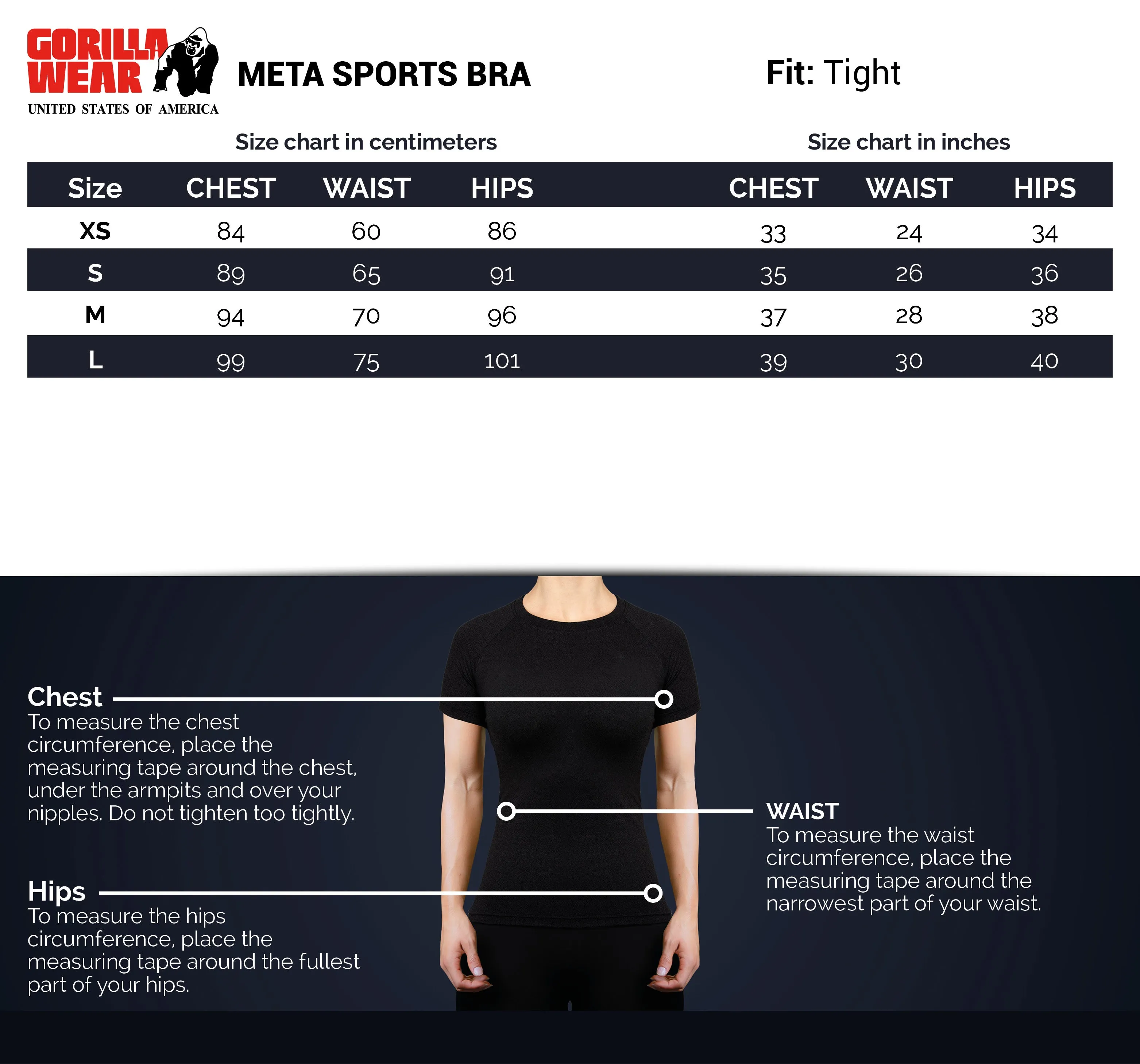 Meta Sports Bra -Black