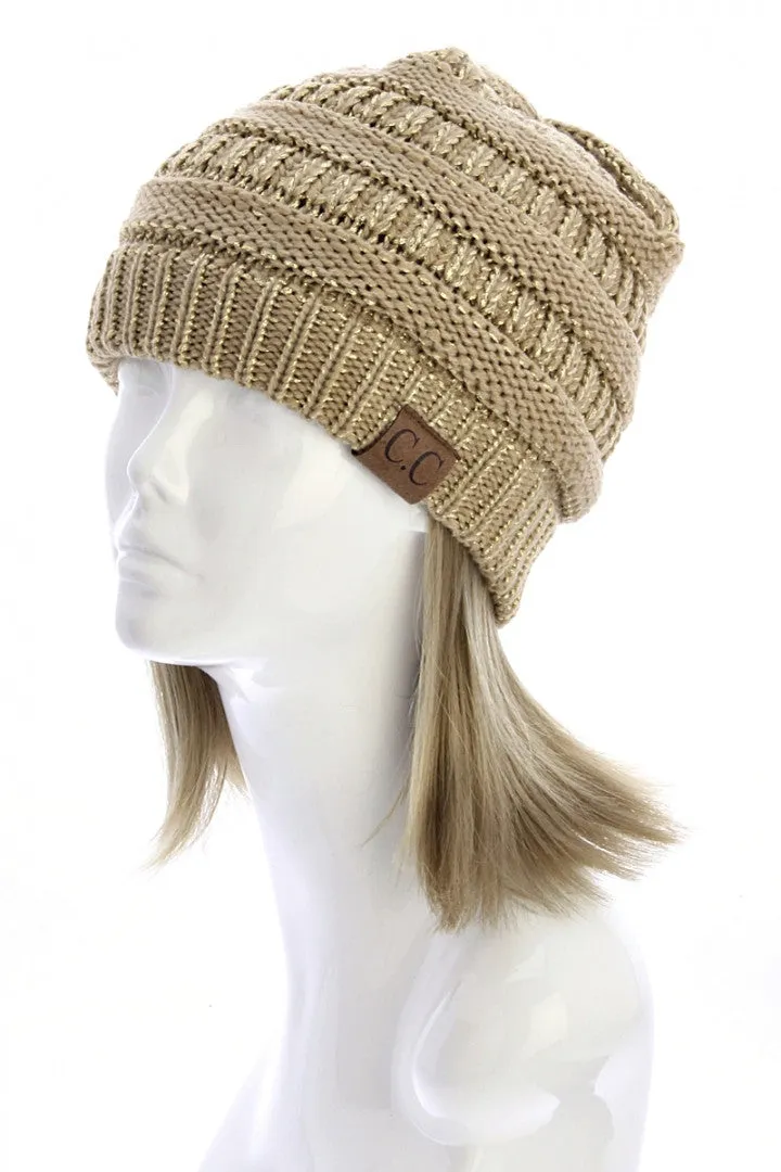 Metallic Two-Toned CC Beanies (Click for all colors)