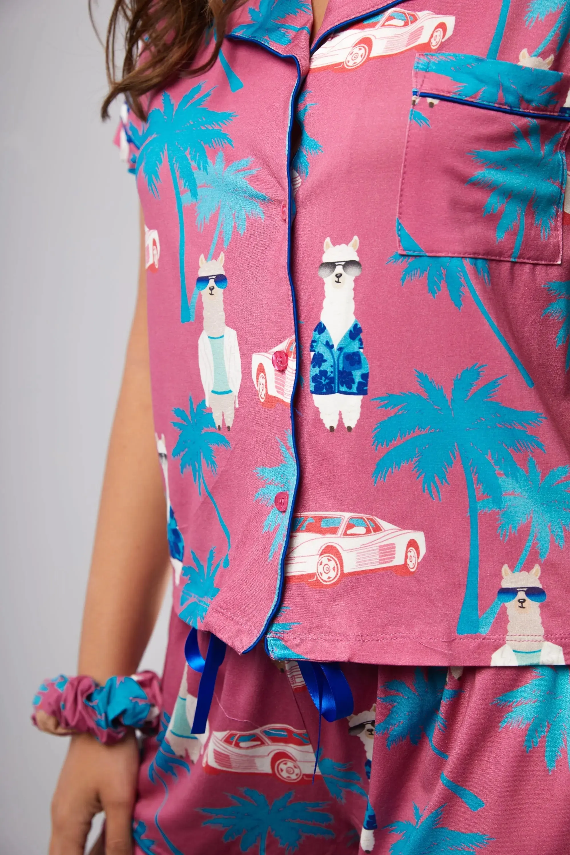 Miami Vice Alpacas Pyjama Short Set
