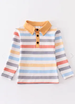Multi Stripe Boy Long Sleeve