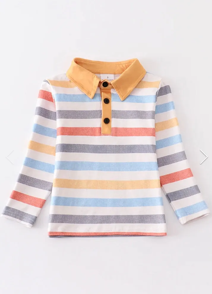 Multi Stripe Boy Long Sleeve
