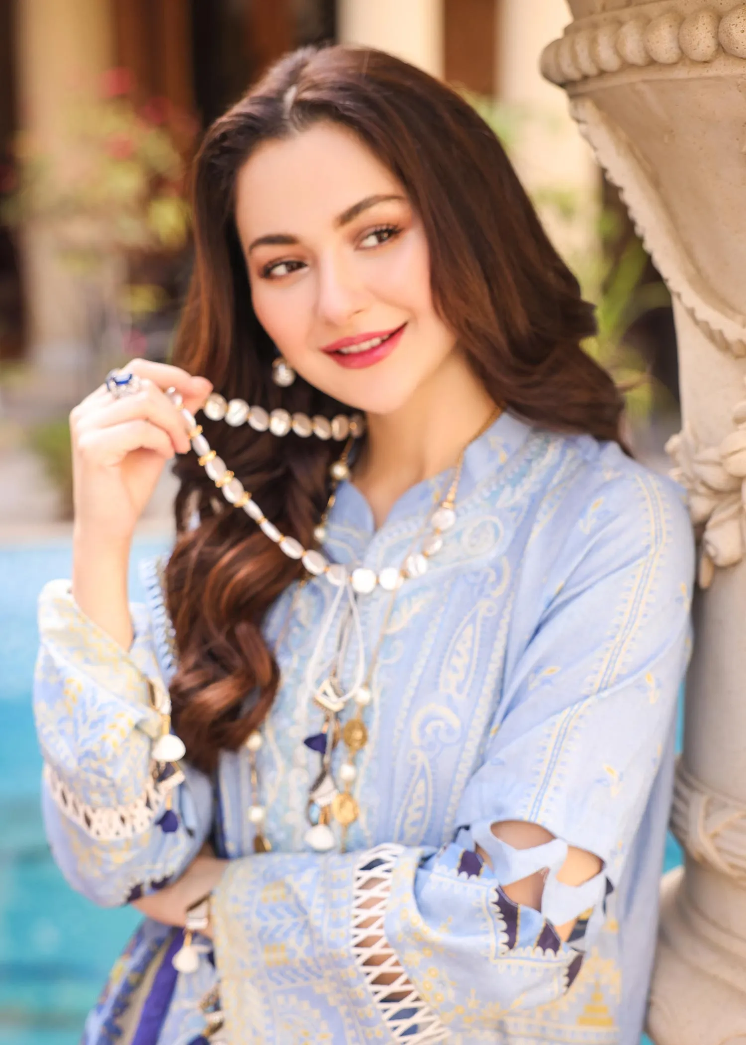 Naushad Imdad Luxury Lawn Collection – Cashmere Blue - NI-LL-008