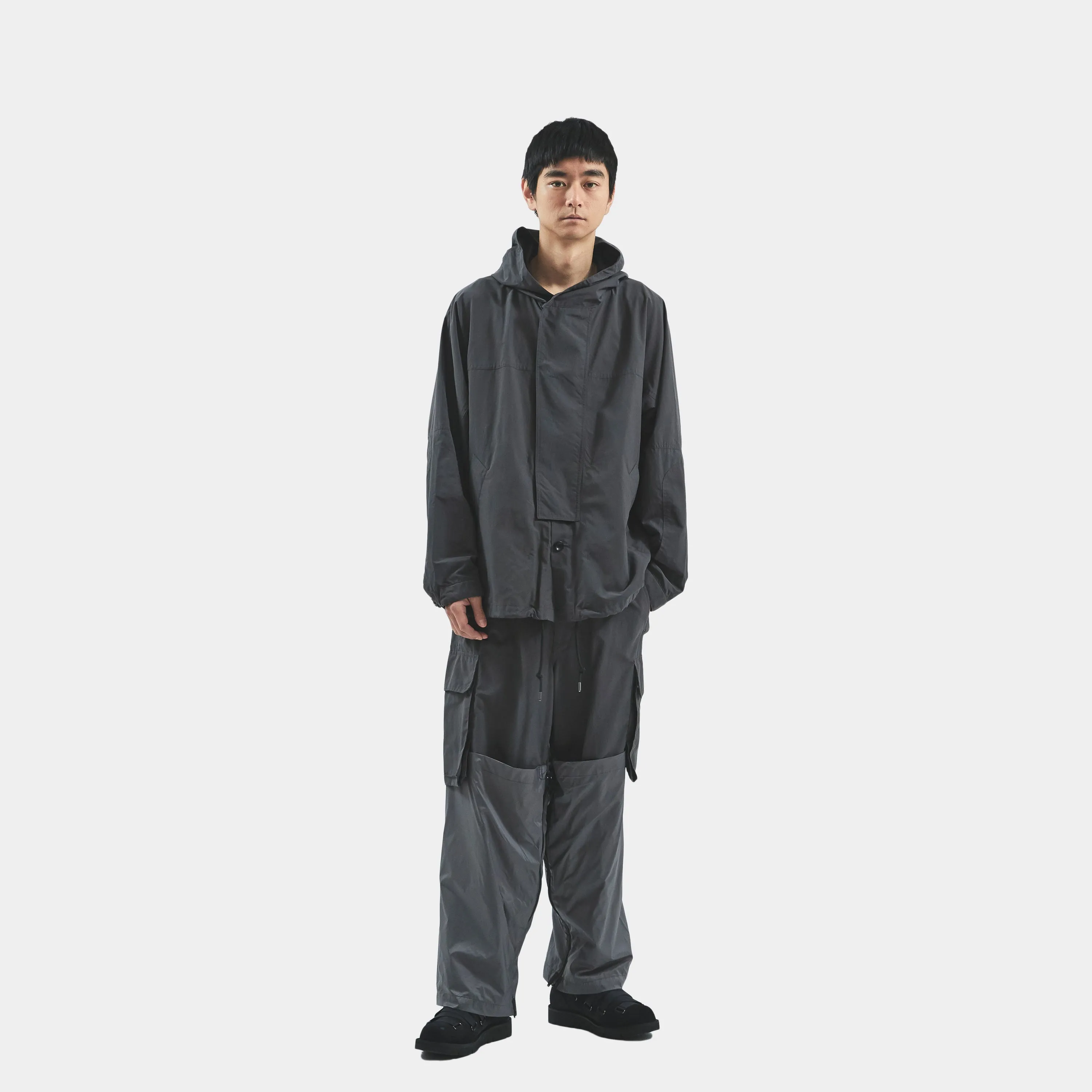 Neutral Hooded Blouson (Charcoal) / MW-SH24202