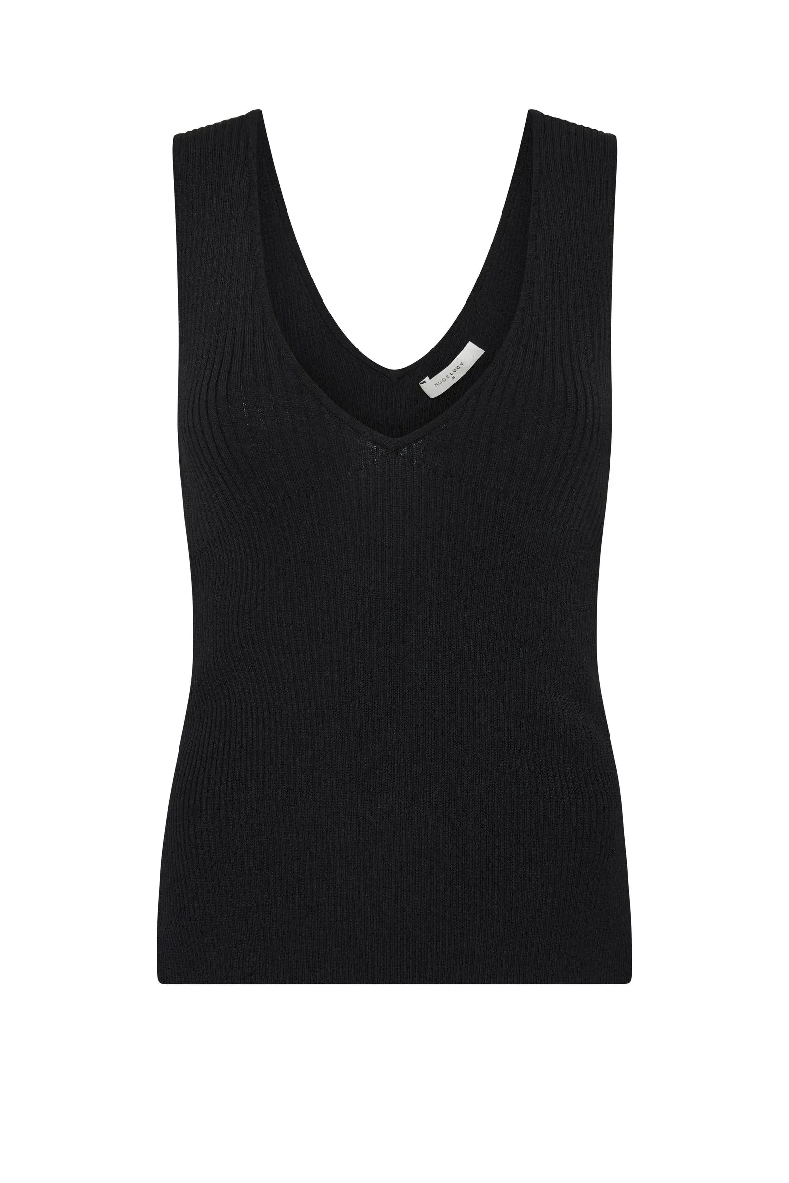 Nude Lucy Mason Knit Top in Black