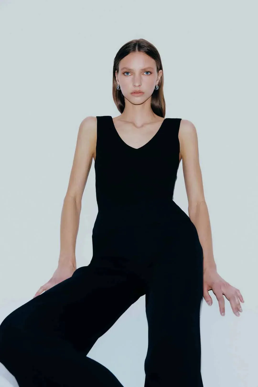 Nude Lucy Mason Knit Top in Black