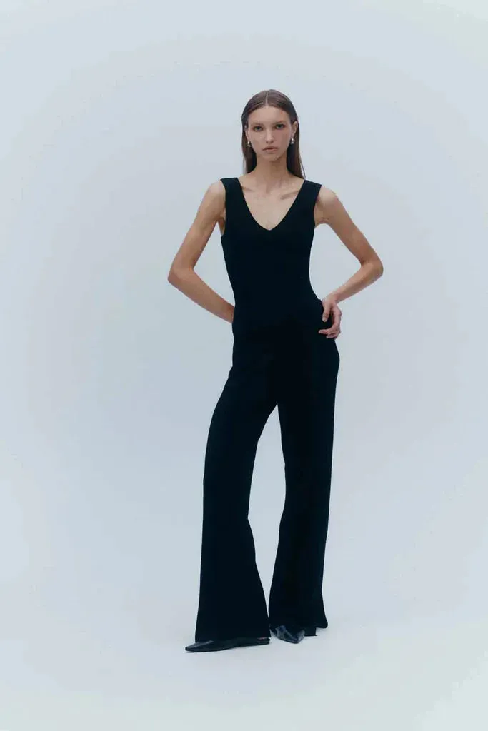 Nude Lucy Mason Knit Top in Black