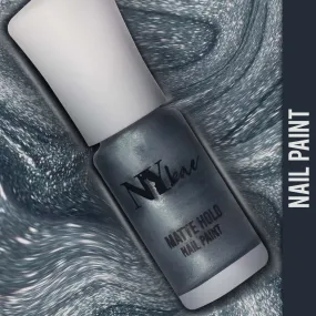 NY Bae Matte Holographic Nail Paint | Matte Finish | Holographic Effect | Chip Resistant | Cruelty Free | Travel Friendly | Mini Nail Paint - Blue Rains 07 (3 ml)