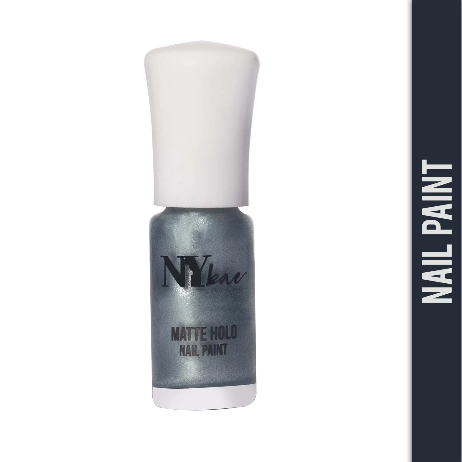 NY Bae Matte Holographic Nail Paint | Matte Finish | Holographic Effect | Chip Resistant | Cruelty Free | Travel Friendly | Mini Nail Paint - Blue Rains 07 (3 ml)
