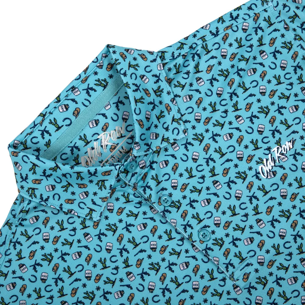 Old Row Western Polo in Green