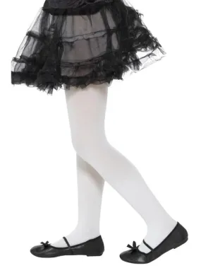 Opaque Tights, White, Age 6-12