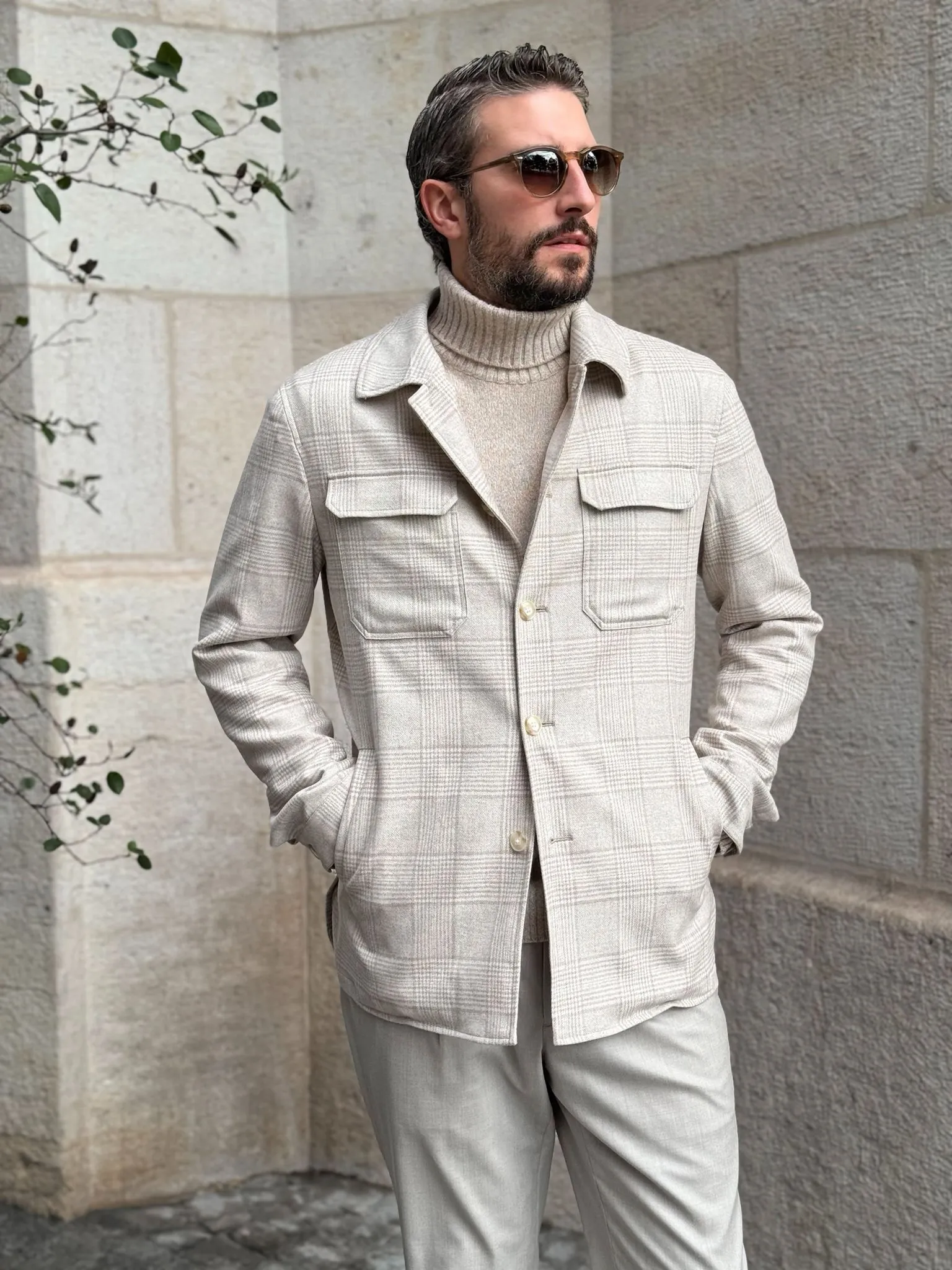 Overshirt - Plaid Beige